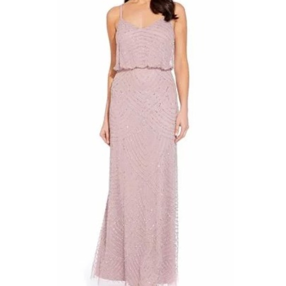 Adrianna Papell - Art deco blouson beaded gown